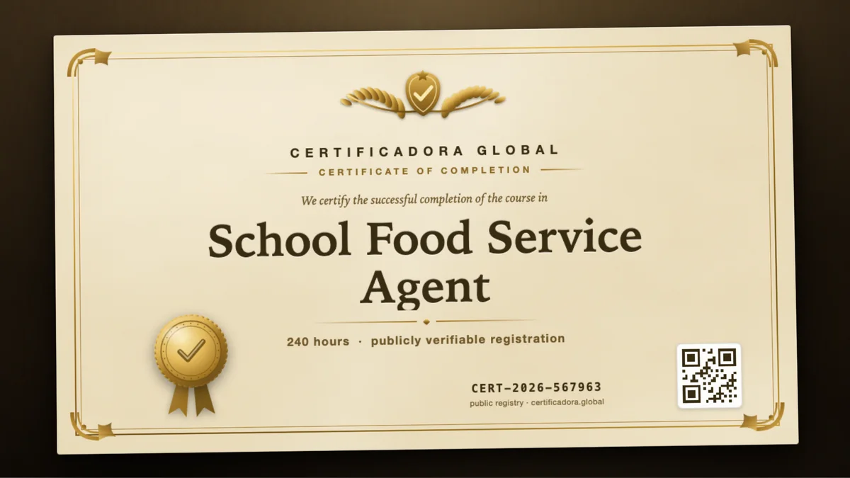 Cover of the School Food Service Agent course