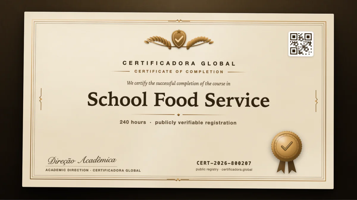 Cover of the School Food Service course