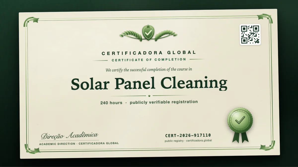 Cover of the Solar Panel Cleaning course