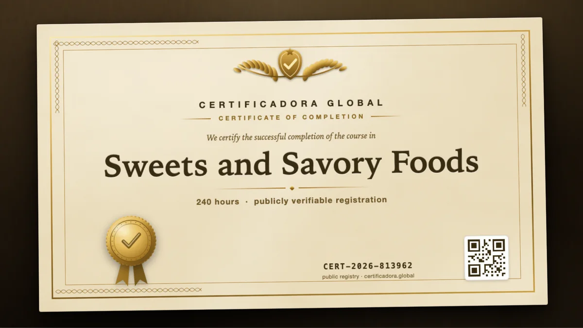 Cover of the Sweets and Savory Foods course