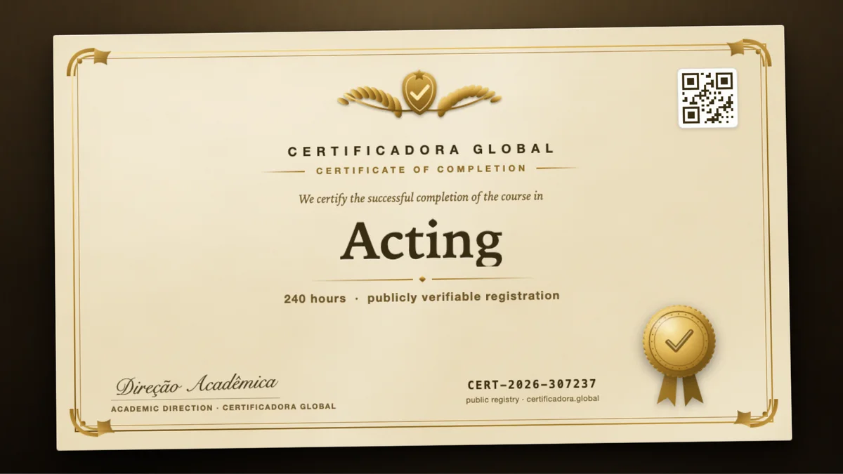 Cover of the Acting course
