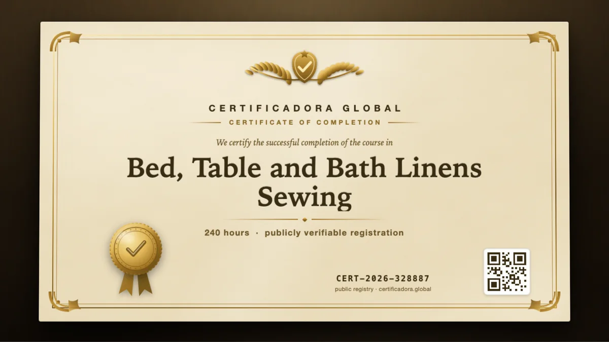Cover of the Bed, Table and Bath Linens Sewing course