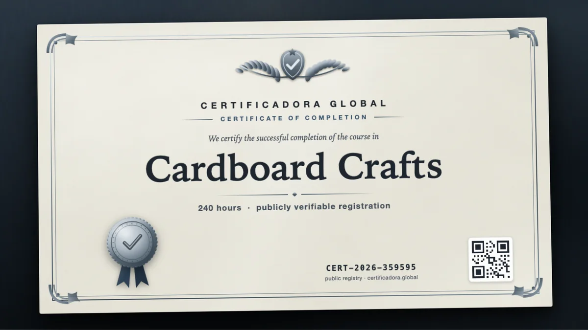 Cover of the Cardboard Crafts course