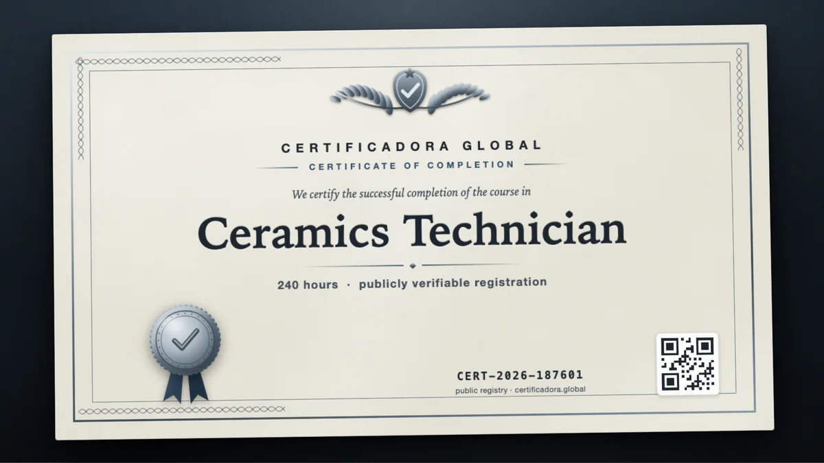 Cover of the Ceramics Technician course