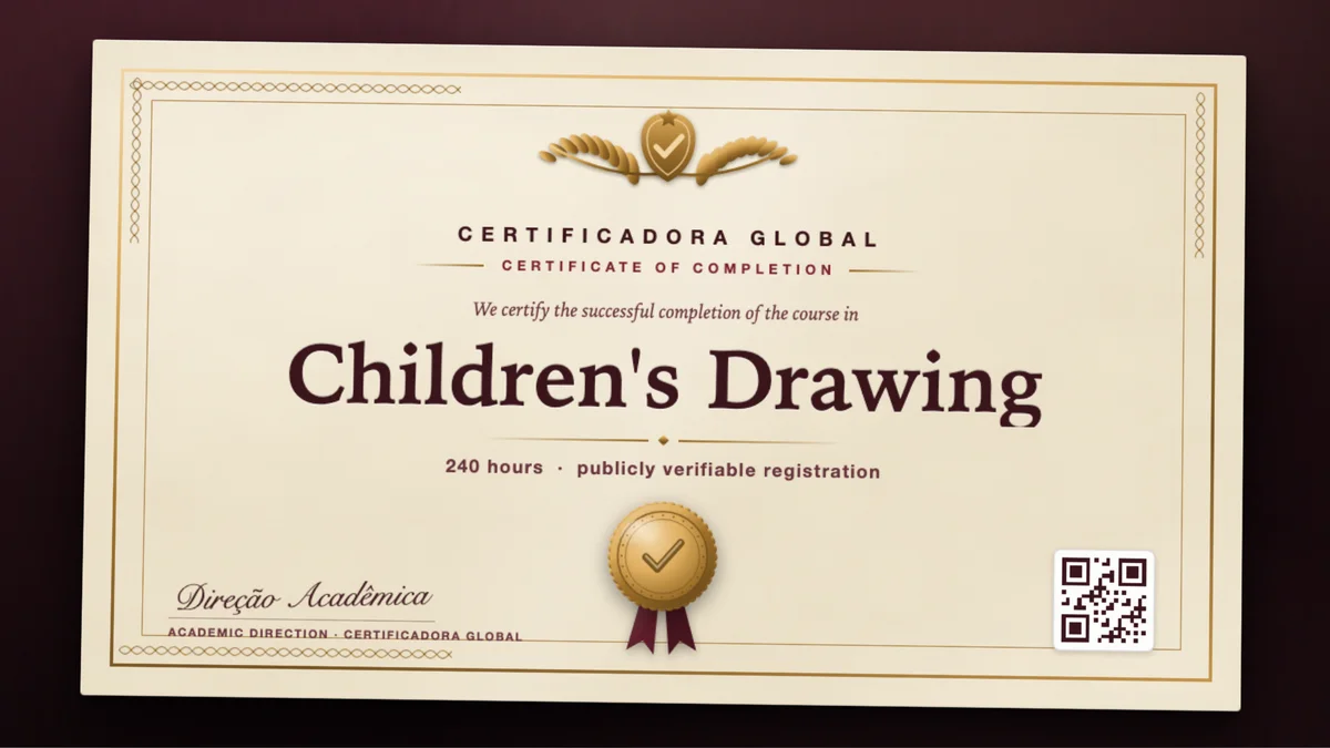 Cover of the Children's Drawing course