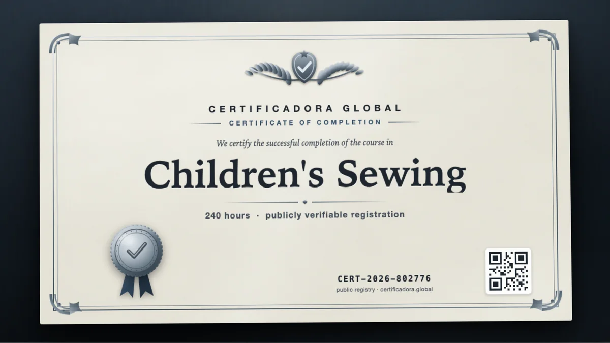 Cover of the Children's Sewing course