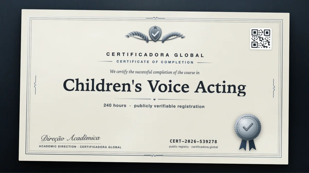 Cover of the Children's Voice Acting course