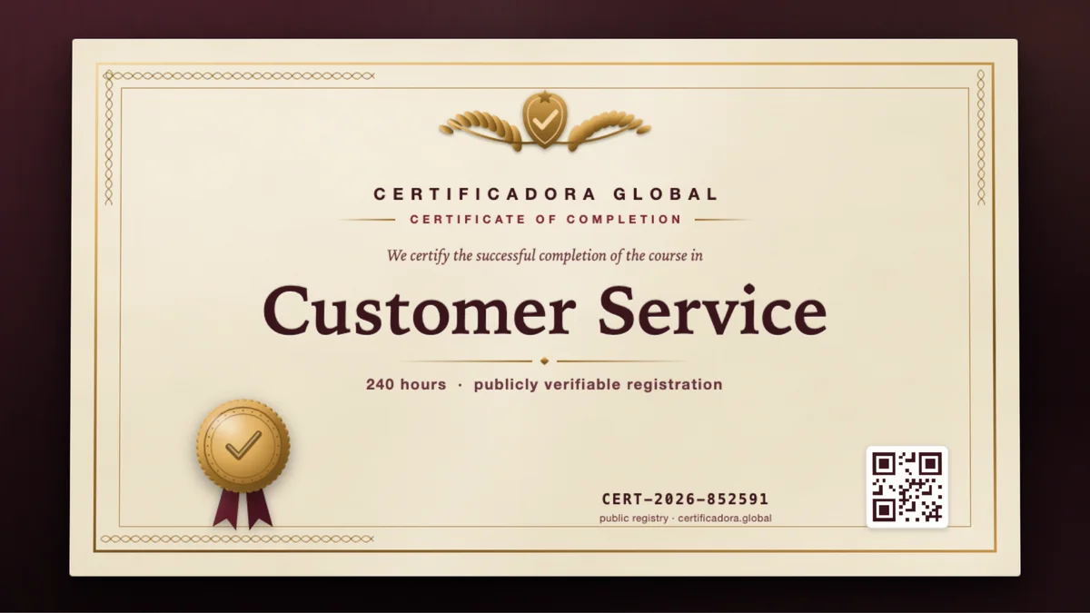 Cover of the Customer Service course