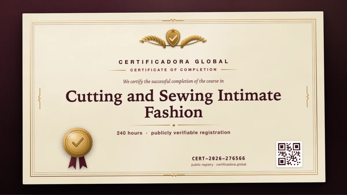 Cover of the Cutting and Sewing Intimate Fashion course