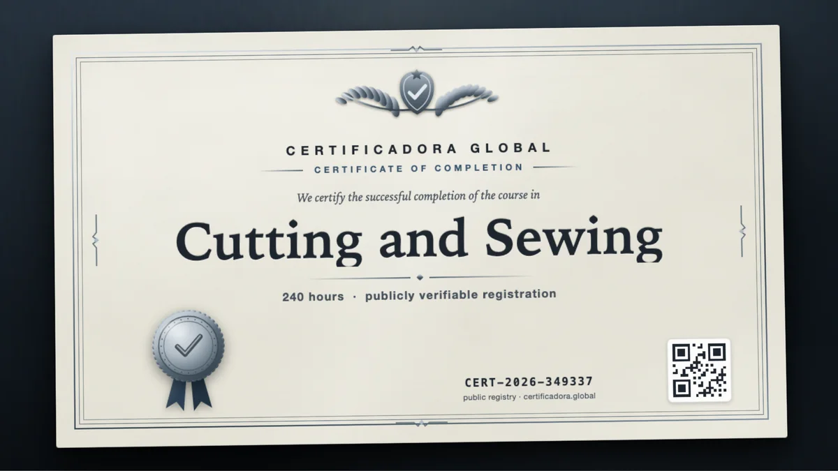 Cover of the Cutting and Sewing course