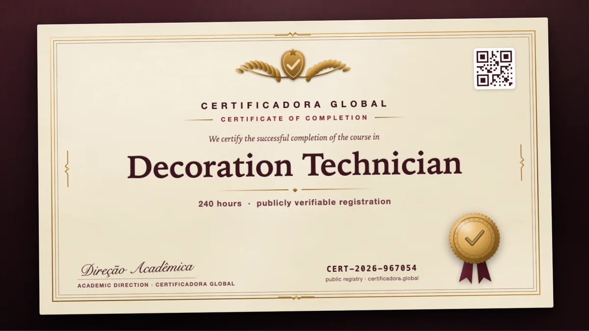 Cover of the Decoration Technician course