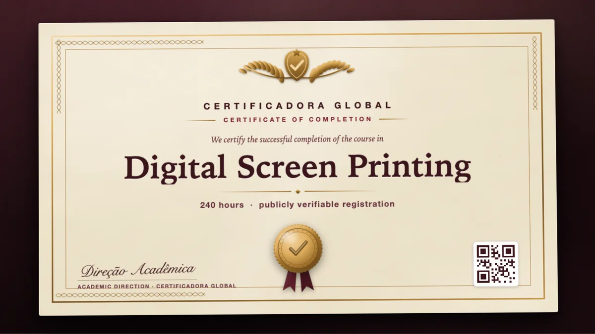 Cover of the Digital Screen Printing course