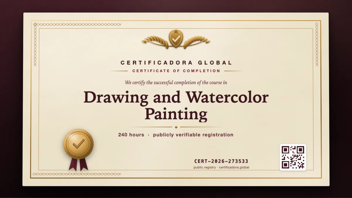 Cover of the Drawing and Watercolor Painting course