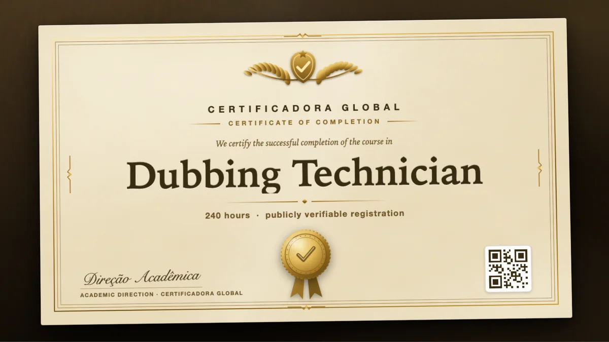 Cover of the Dubbing Technician course