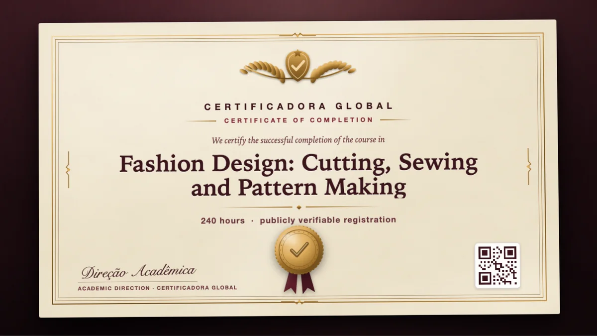 Cover of the Fashion Design: Cutting, Sewing and Pattern Making course