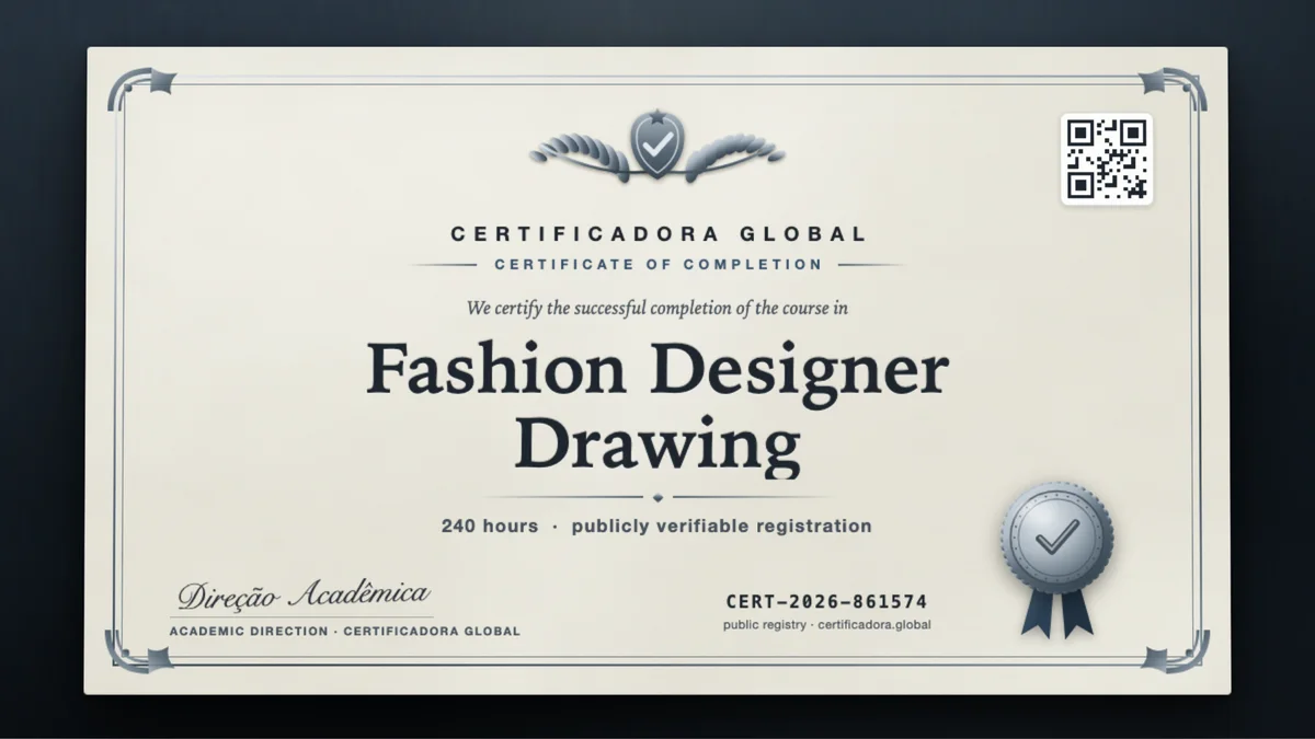 Cover of the Fashion Designer Drawing course