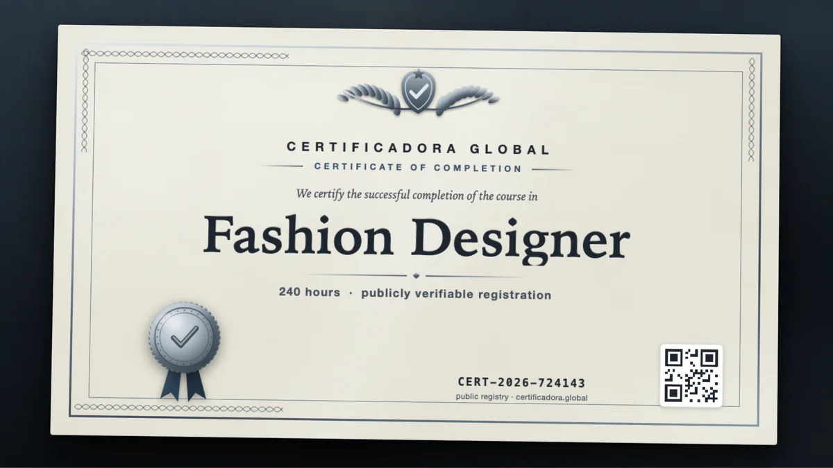 Cover of the Fashion Designer course