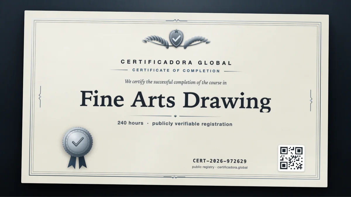 Cover of the Fine Arts Drawing course