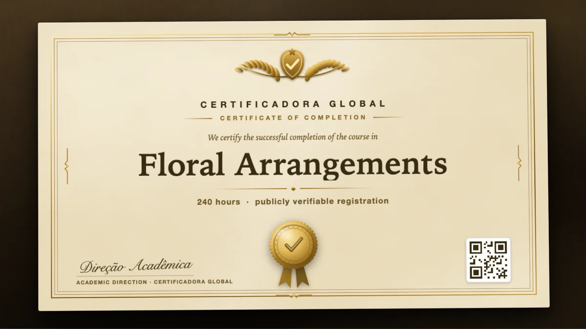 Cover of the Floral Arrangements course