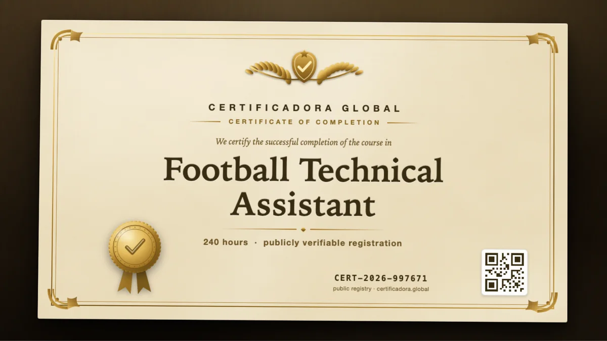 Cover of the Football Technical Assistant course