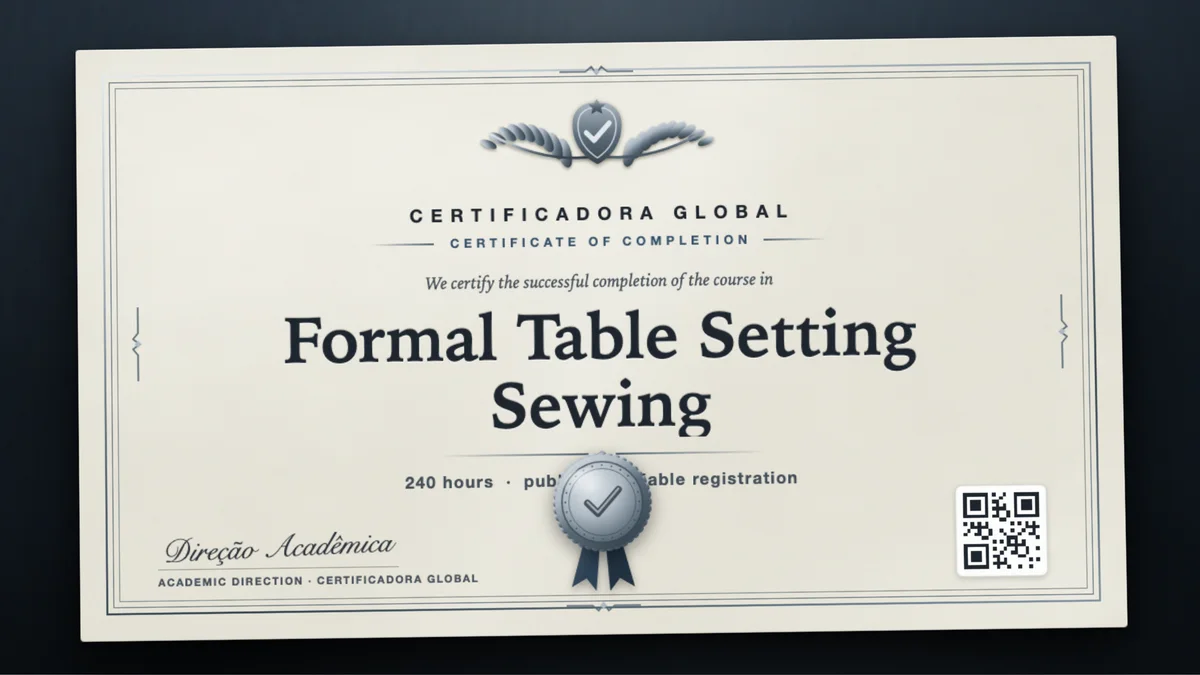 Cover of the Formal Table Setting Sewing course
