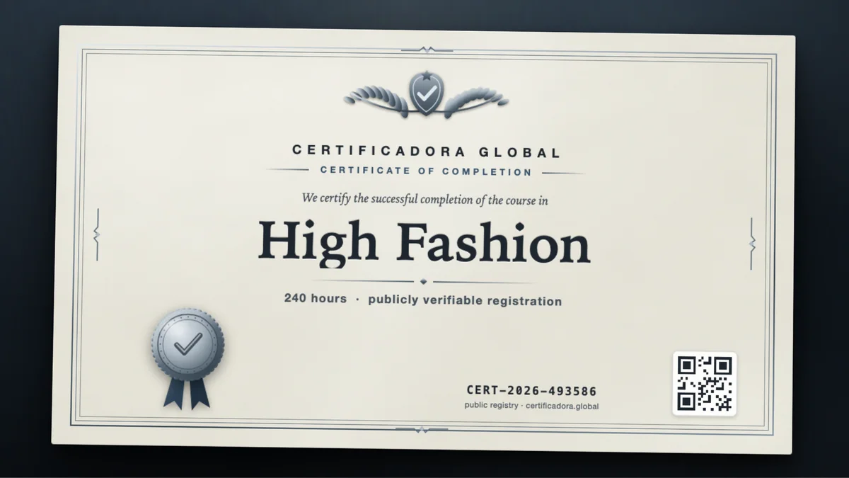 Cover of the High Fashion course
