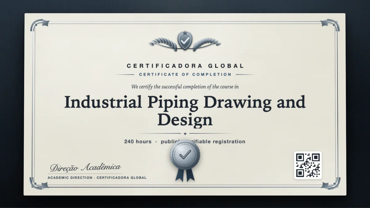 Cover of the Industrial Piping Drawing and Design course