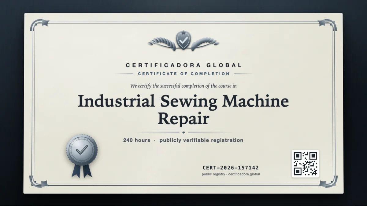 Cover of the Industrial Sewing Machine Repair course
