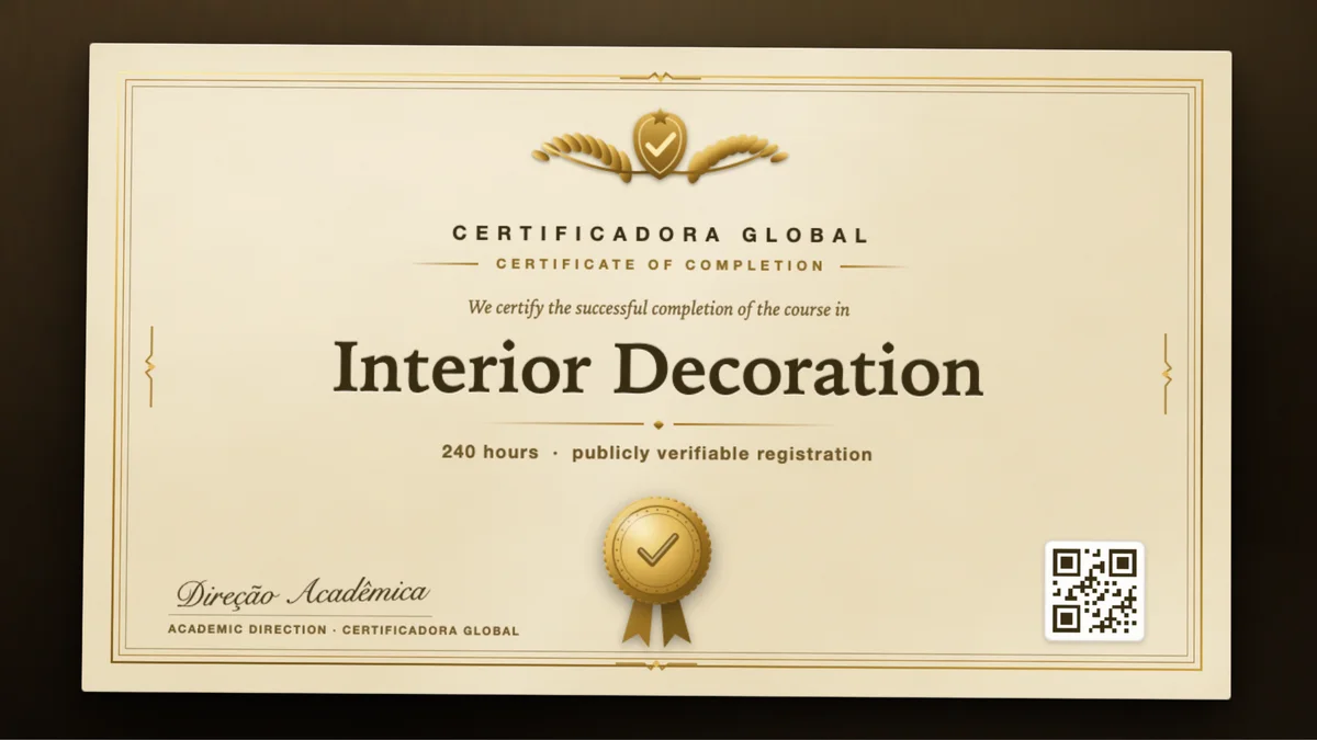 Cover of the Interior Decoration course