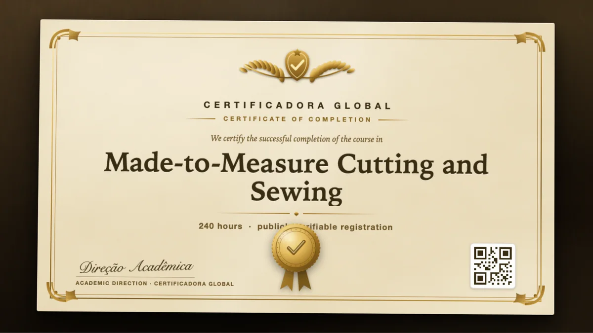 Cover of the Made-to-Measure Cutting and Sewing course
