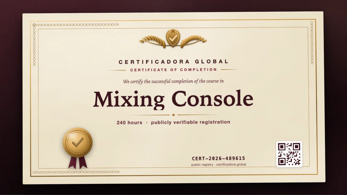 Cover of the Mixing Console course