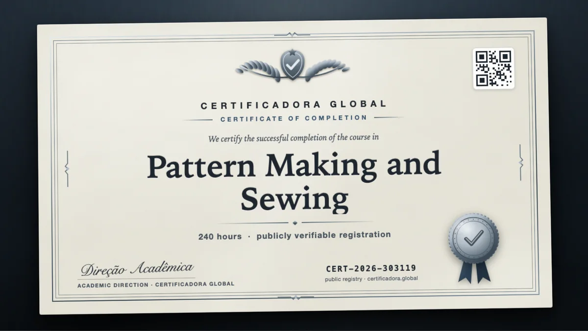 Cover of the Pattern Making and Sewing course
