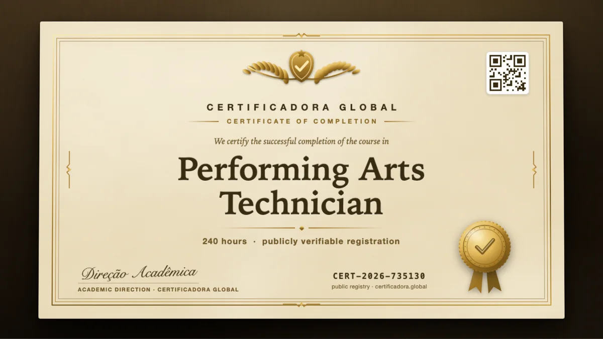 Cover of the Performing Arts Technician course