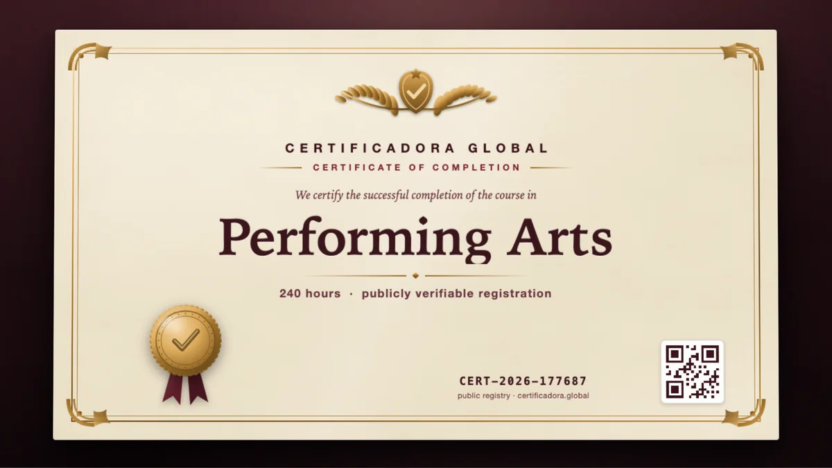 Cover of the Performing Arts course