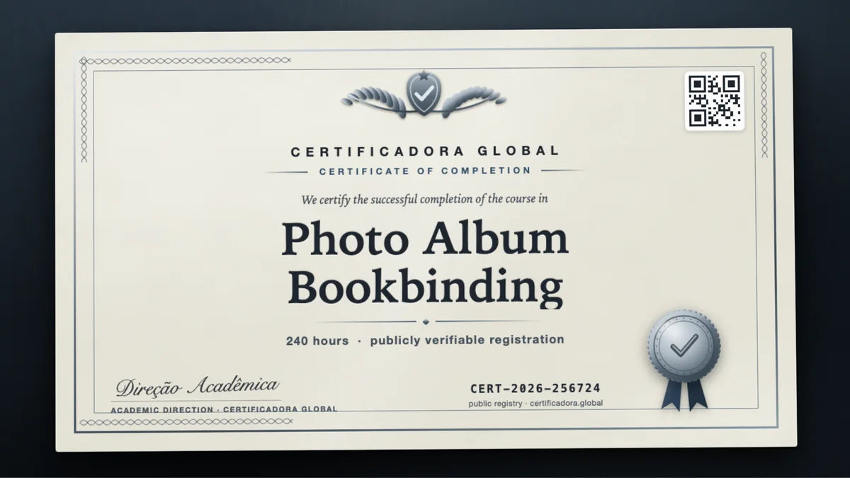 Cover of the Photo Album Bookbinding course