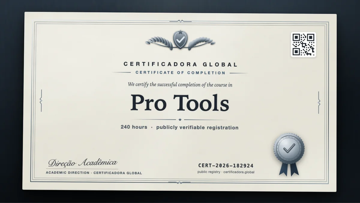 Cover of the Pro Tools course