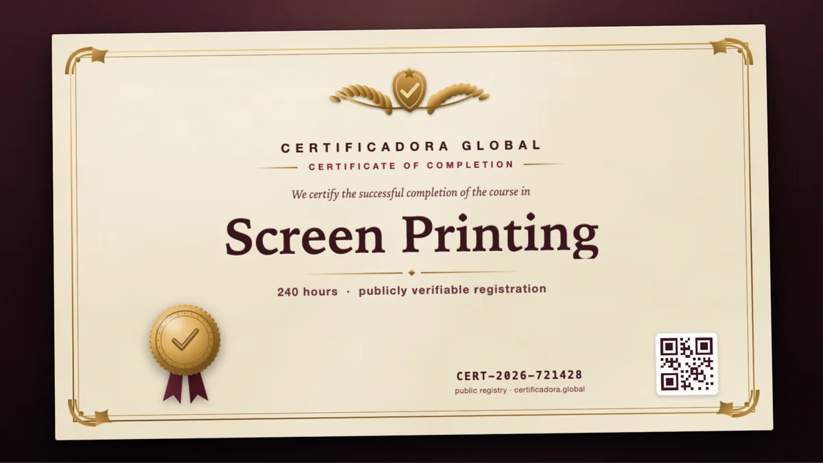 Cover of the Screen Printing course