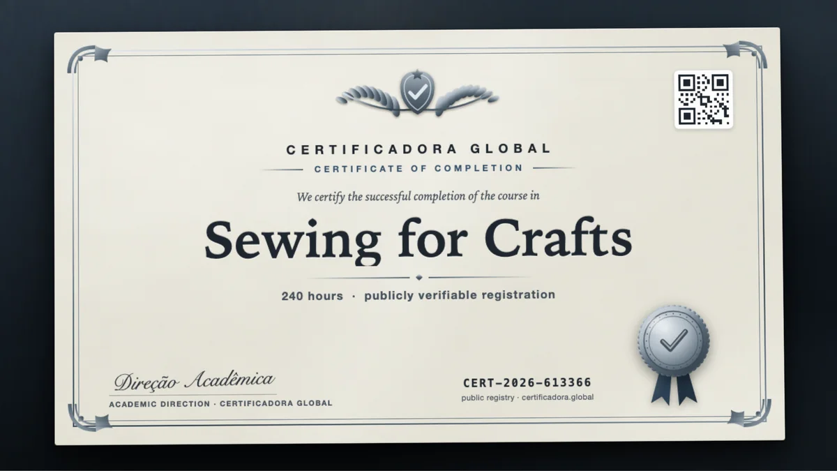 Cover of the Sewing for Crafts course