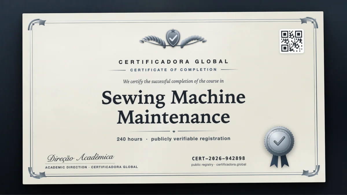 Cover of the Sewing Machine Maintenance course