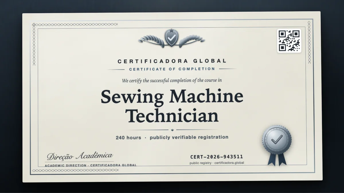 Cover of the Sewing Machine Technician course