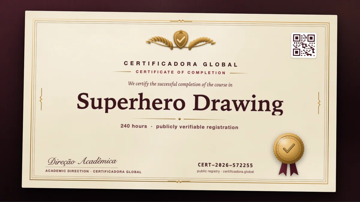 Cover of the Superhero Drawing course