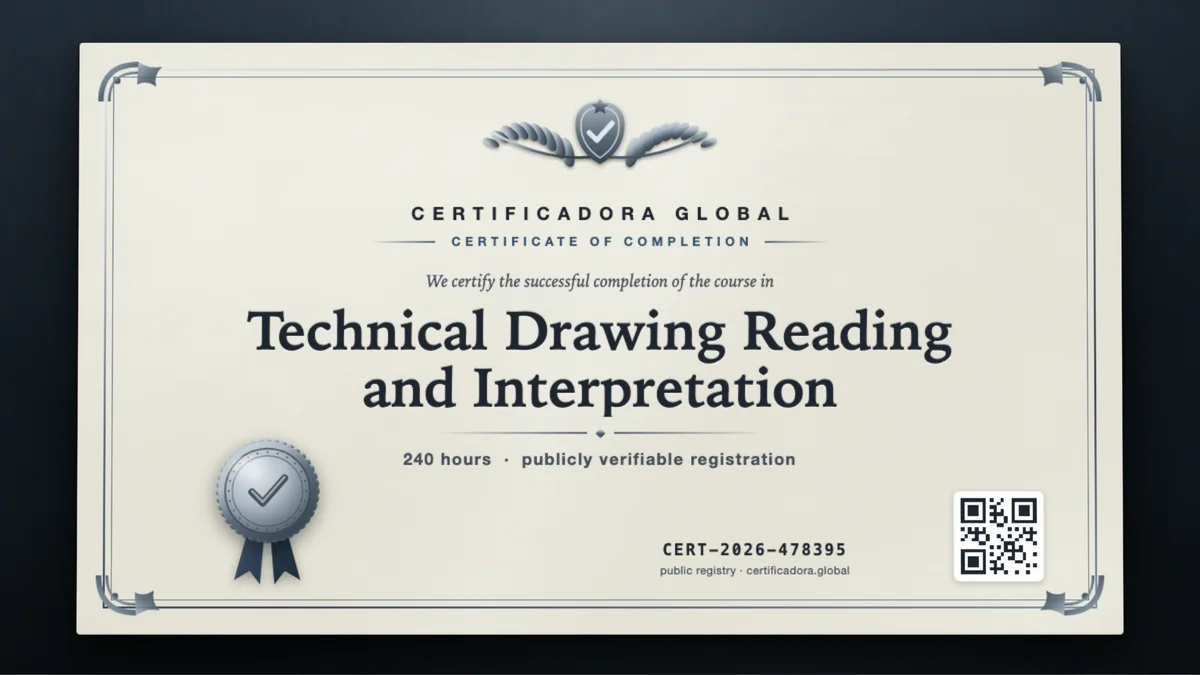 Cover of the Technical Drawing Reading and Interpretation course