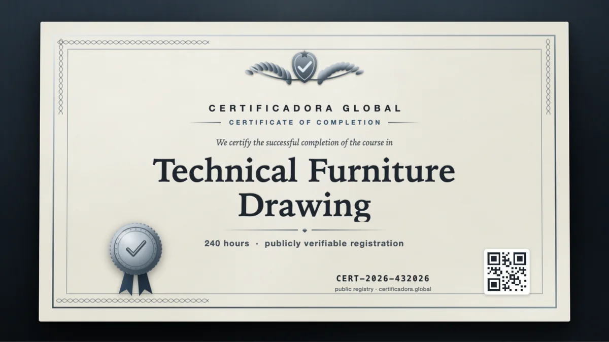 Cover of the Technical Furniture Drawing course
