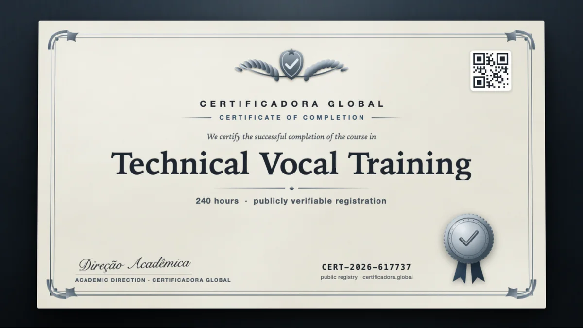 Cover of the Technical Vocal Training course