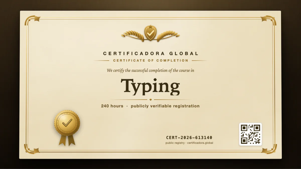 Cover of the Typing course