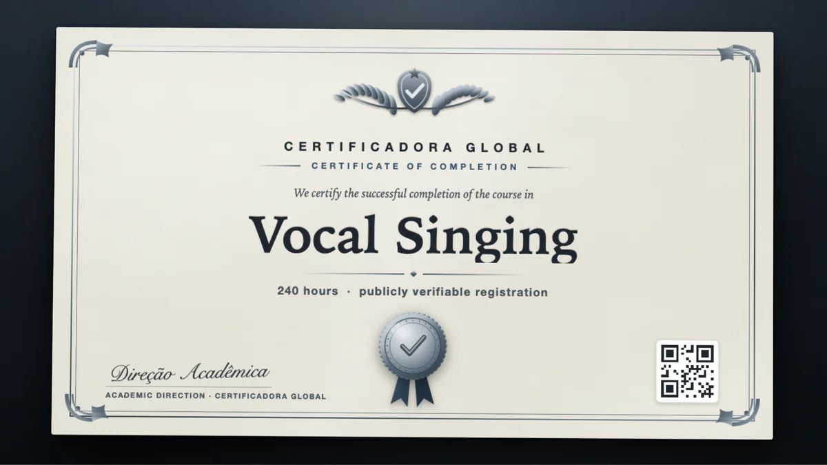 Cover of the Vocal Singing course