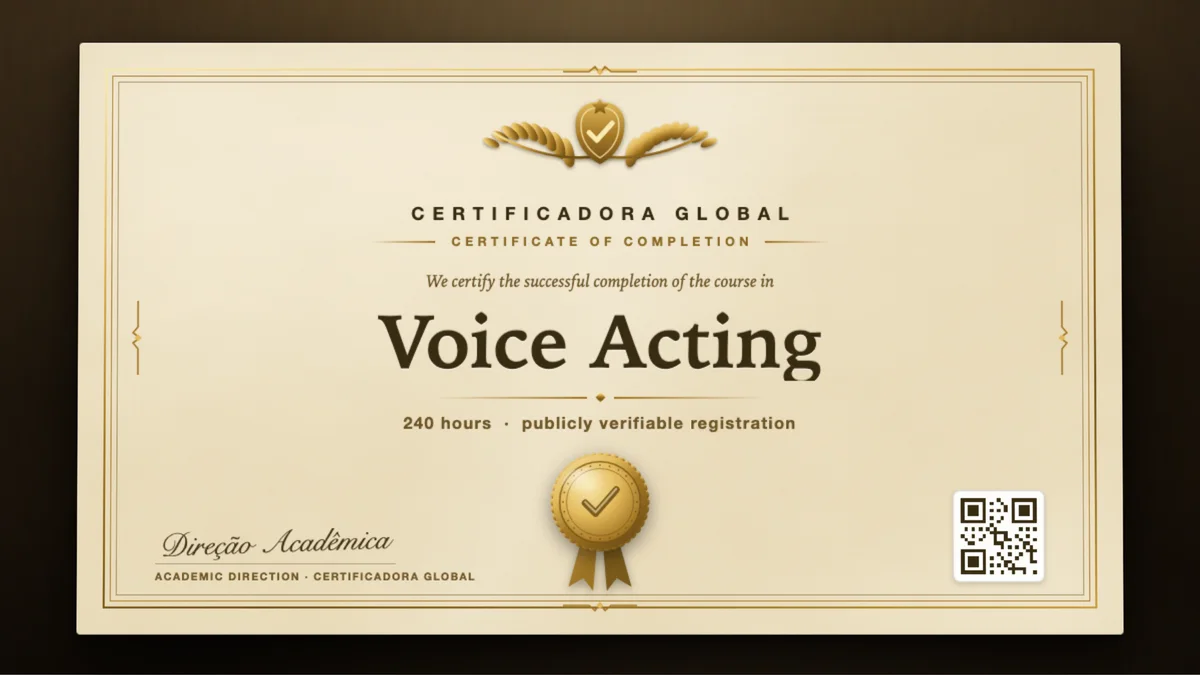 Cover of the Voice Acting course