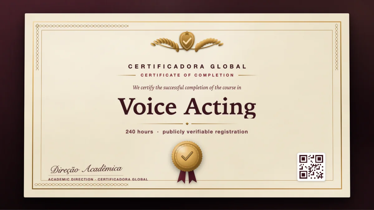 Cover of the Voice Acting course