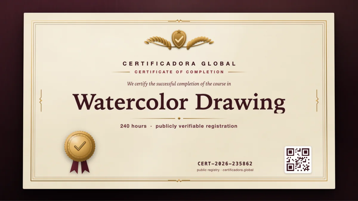 Cover of the Watercolor Drawing course