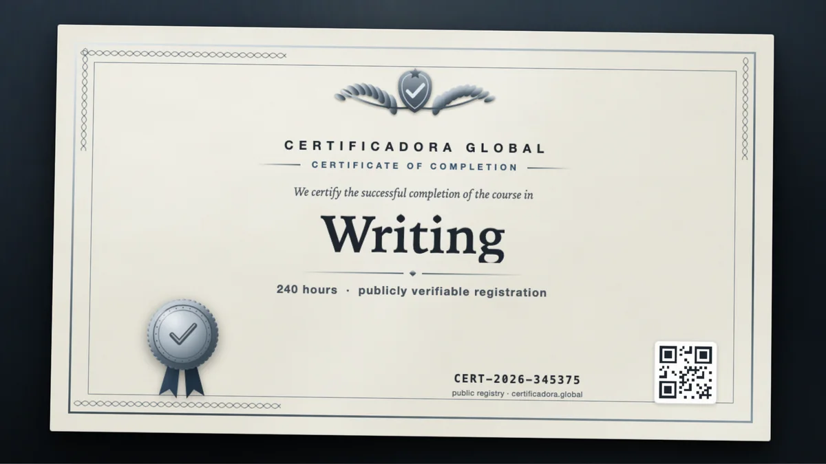 Cover of the Writing course